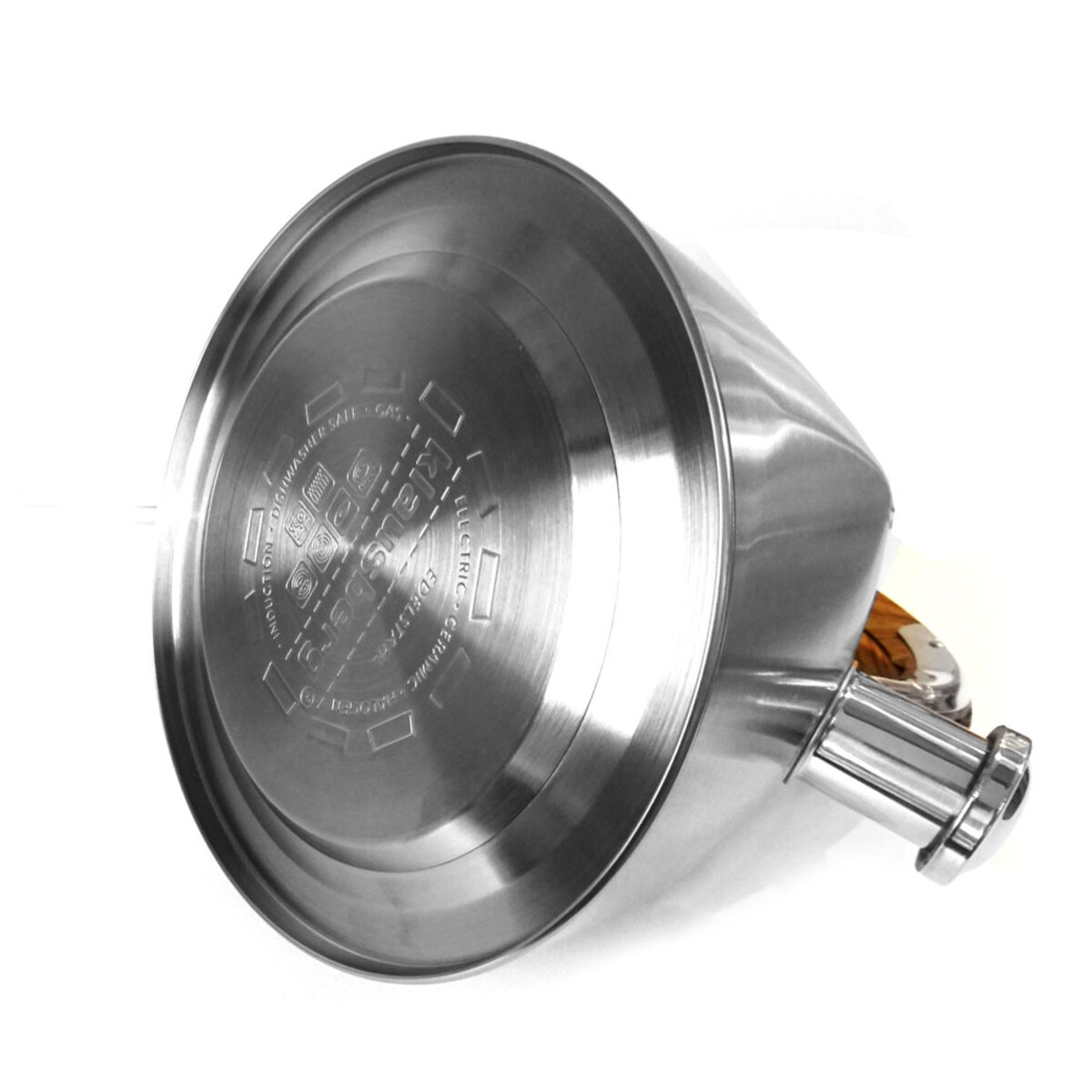 Czajnik stalowy z gwizdkiem 3L indukcja gaz srebrny KLAUSBERG