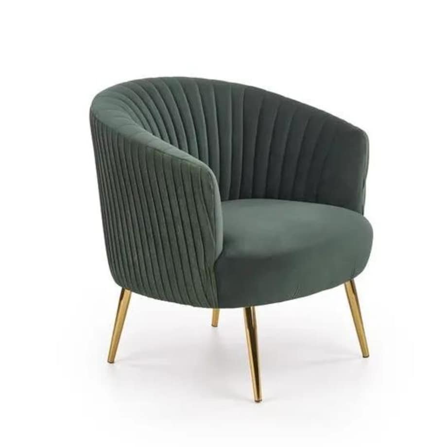 Fotel CROWN ciemno zielony