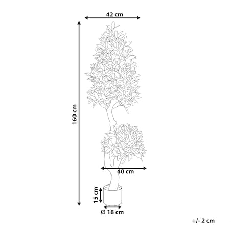 Sztuczna roślina LAURELE 160 cm Zielony
