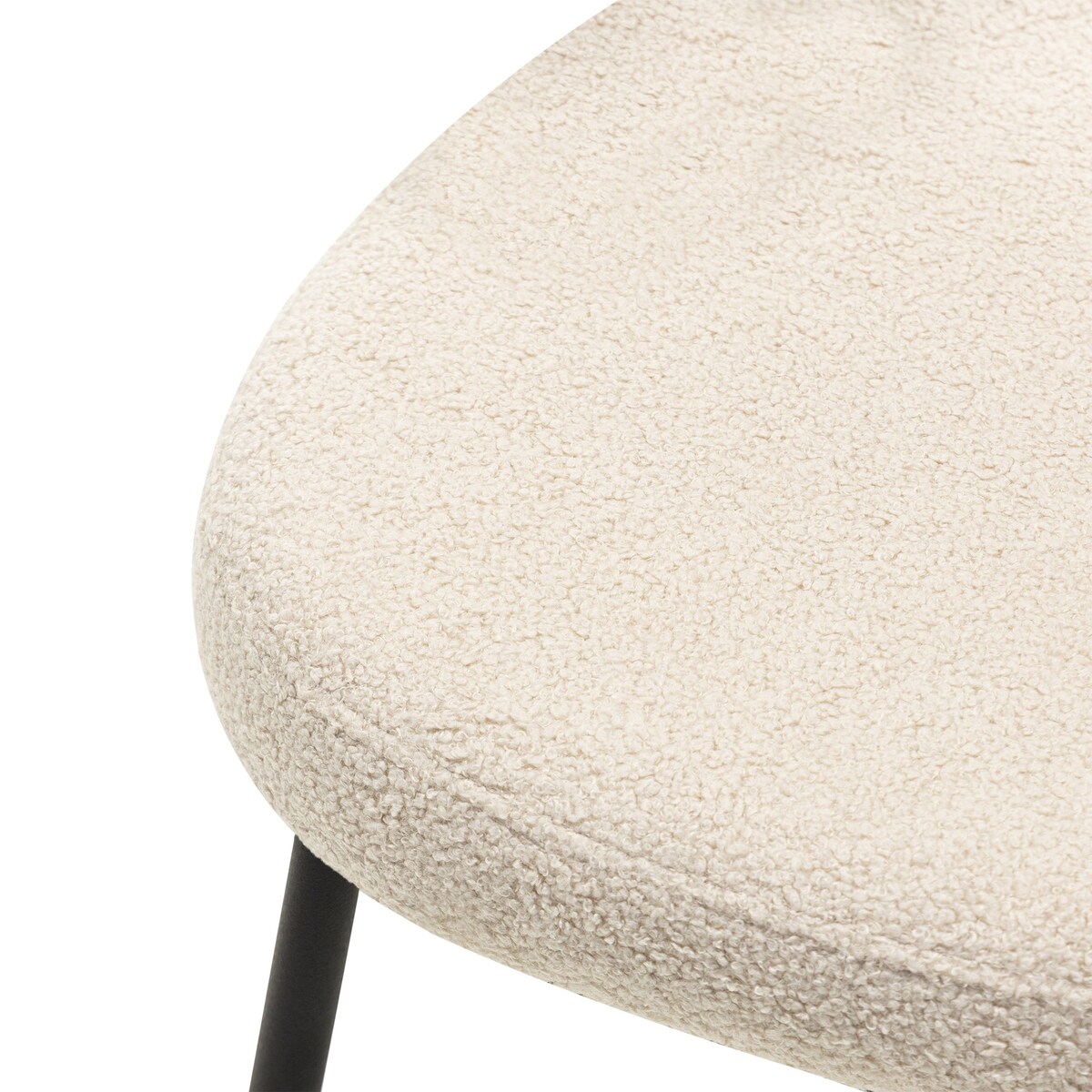 Krzesło IGUNIA-II 75x58x57 cm jasnobeżowe/czarne nóżki