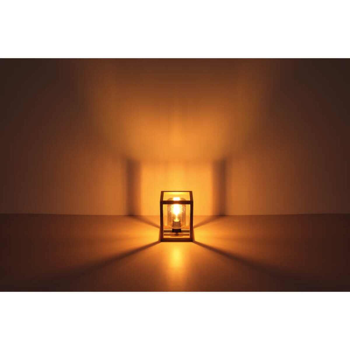 Lampa stołowa Pettey 15497T Globo drewniana do salonu metal szkło czarny