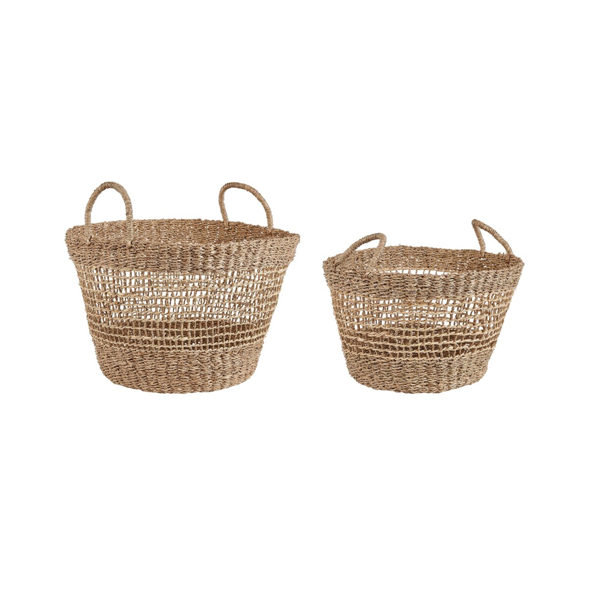 Zestaw 2 koszy z trawy morskiej naturalny AROWANA