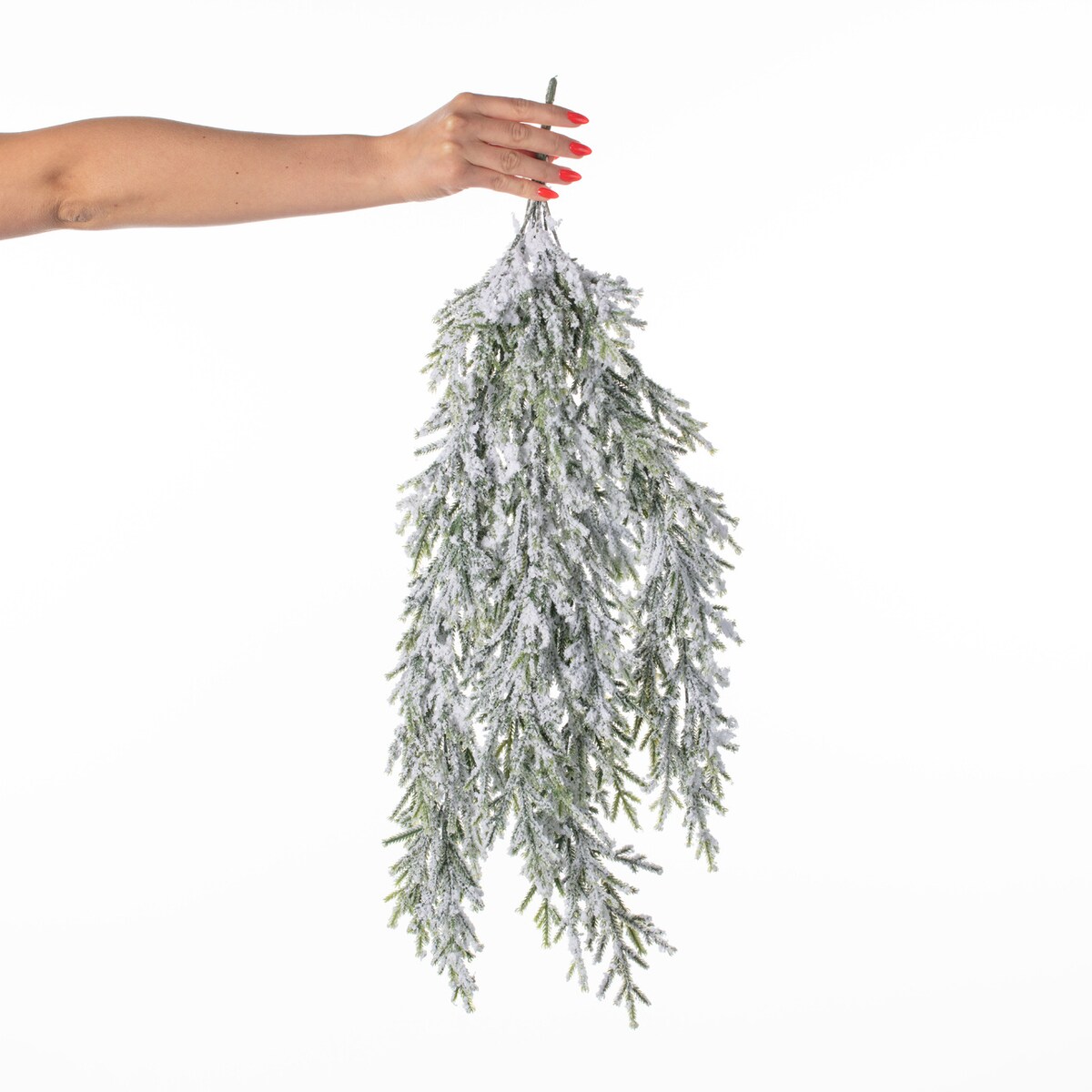 Gałązka White Pine 66cm boże narodzenie, święta, świąteczne, biały-zielony, 66 cm