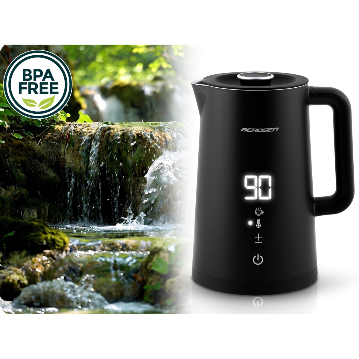 Czajnik elektryczny panel dotykowy 2200w 1,7l Berdsen