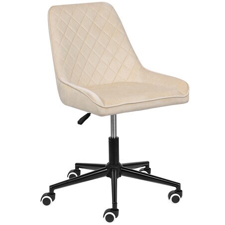 Fotel biurowy krzesło obrotowe regulowane beżowe do biurka