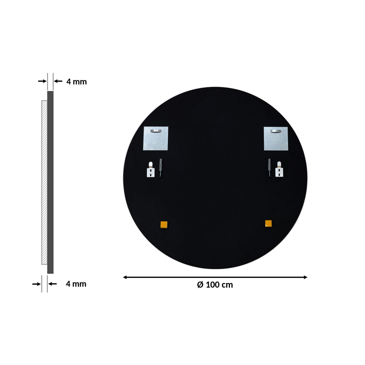 Lustro Ø 100 cm Okrągłe