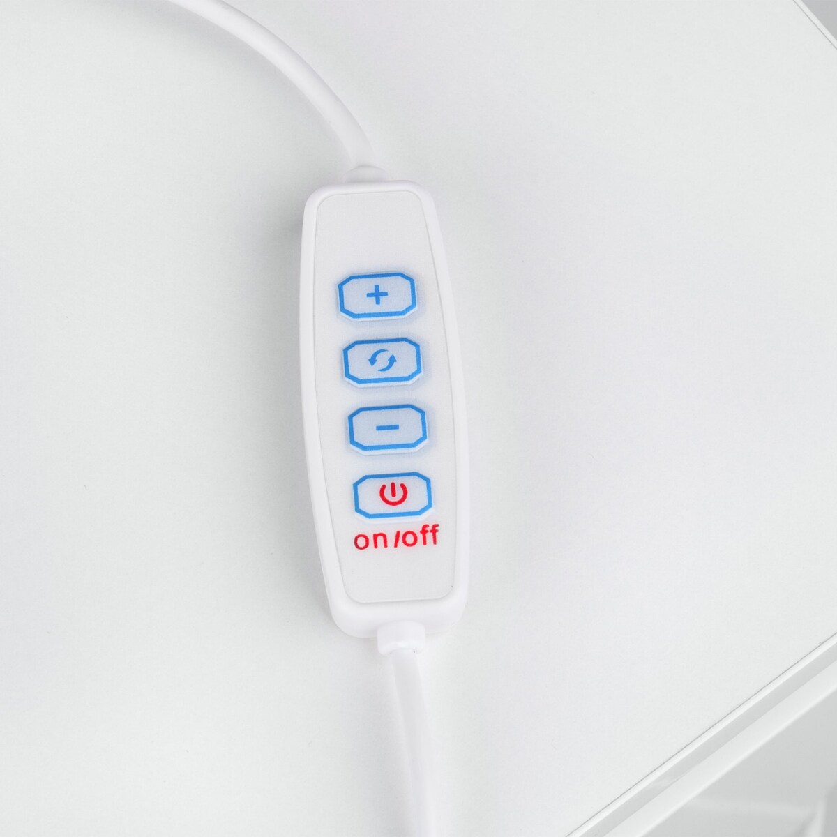 Toaletka kosmetyczna biała do makijażu z dużym lustrem 12xLED FUNFIT