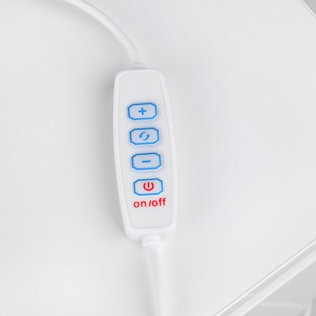 Toaletka kosmetyczna biała do makijażu z dużym lustrem 12xLED FUNFIT