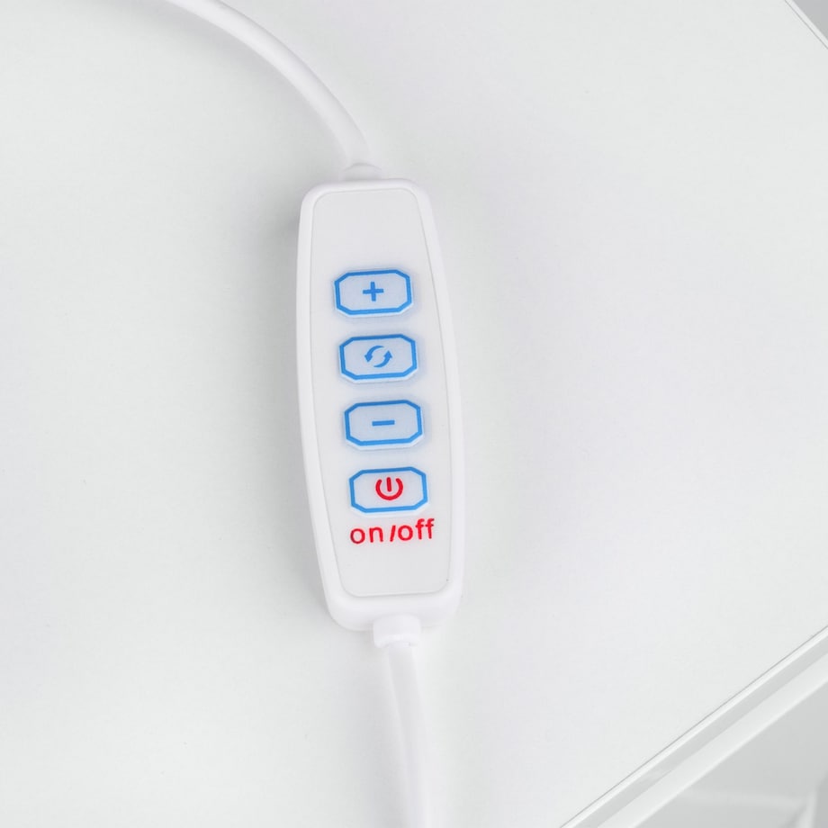 Toaletka kosmetyczna biała do makijażu z dużym lustrem 12xLED FUNFIT