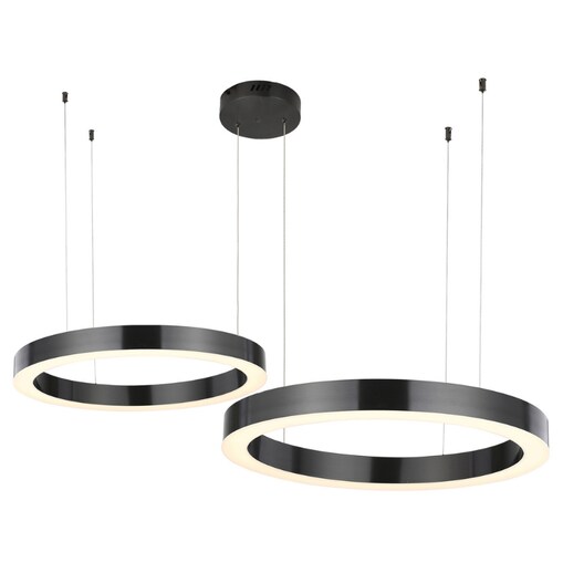 Pierścieniowa lampa wisząca Circle ST-8848-40+60 black Step LED 279W ringi czarne
