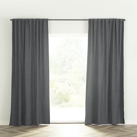 Zasłona BASIC na taśmie marszczącej 140x260cm szary szenil 1 szt. 140x260 szary