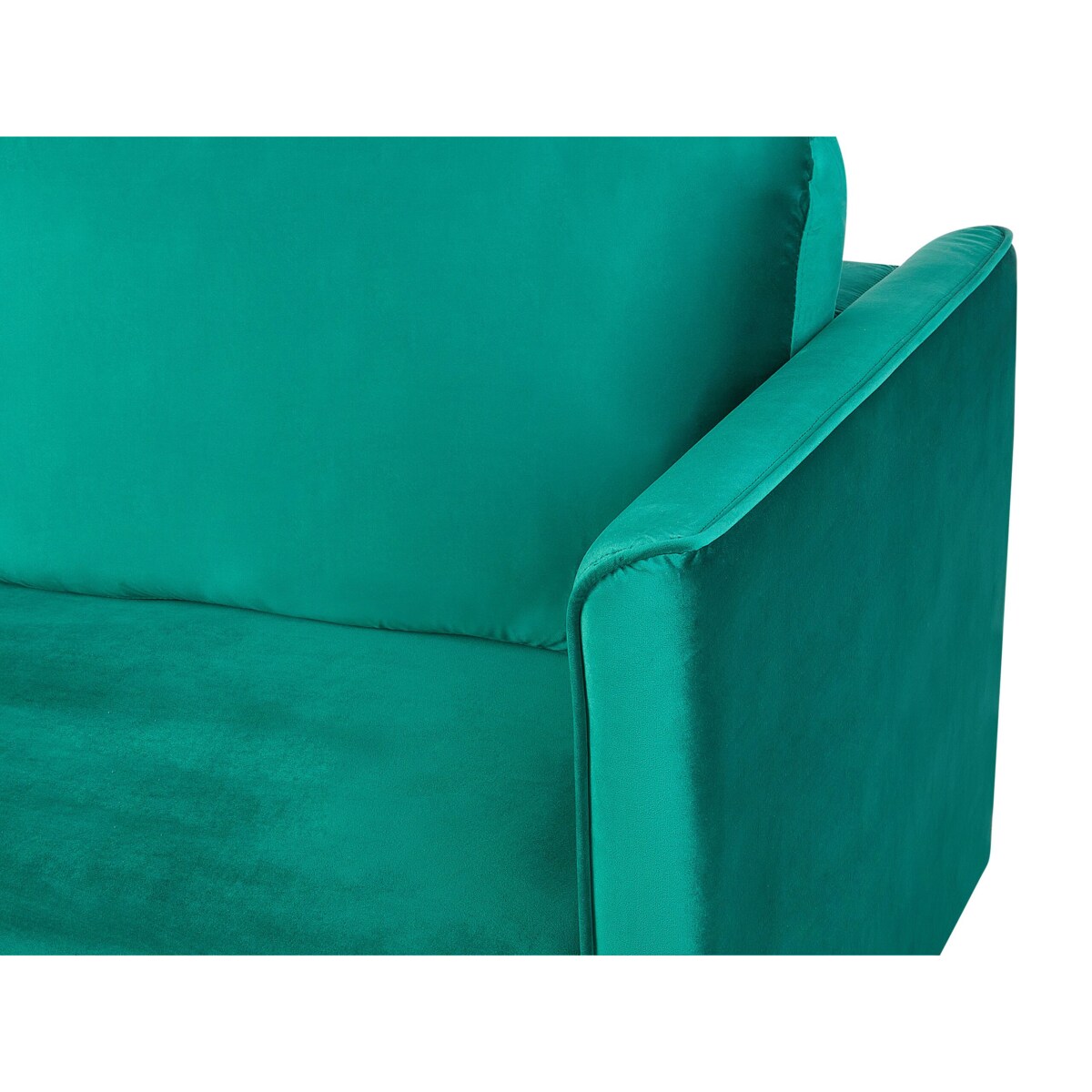 Sofa rozkładana welurowa zielona EKSJO