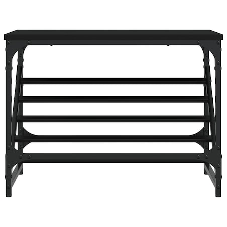vidaXL Stojak na buty, czarny, 60x30x45 cm, materiał drewnopochodny