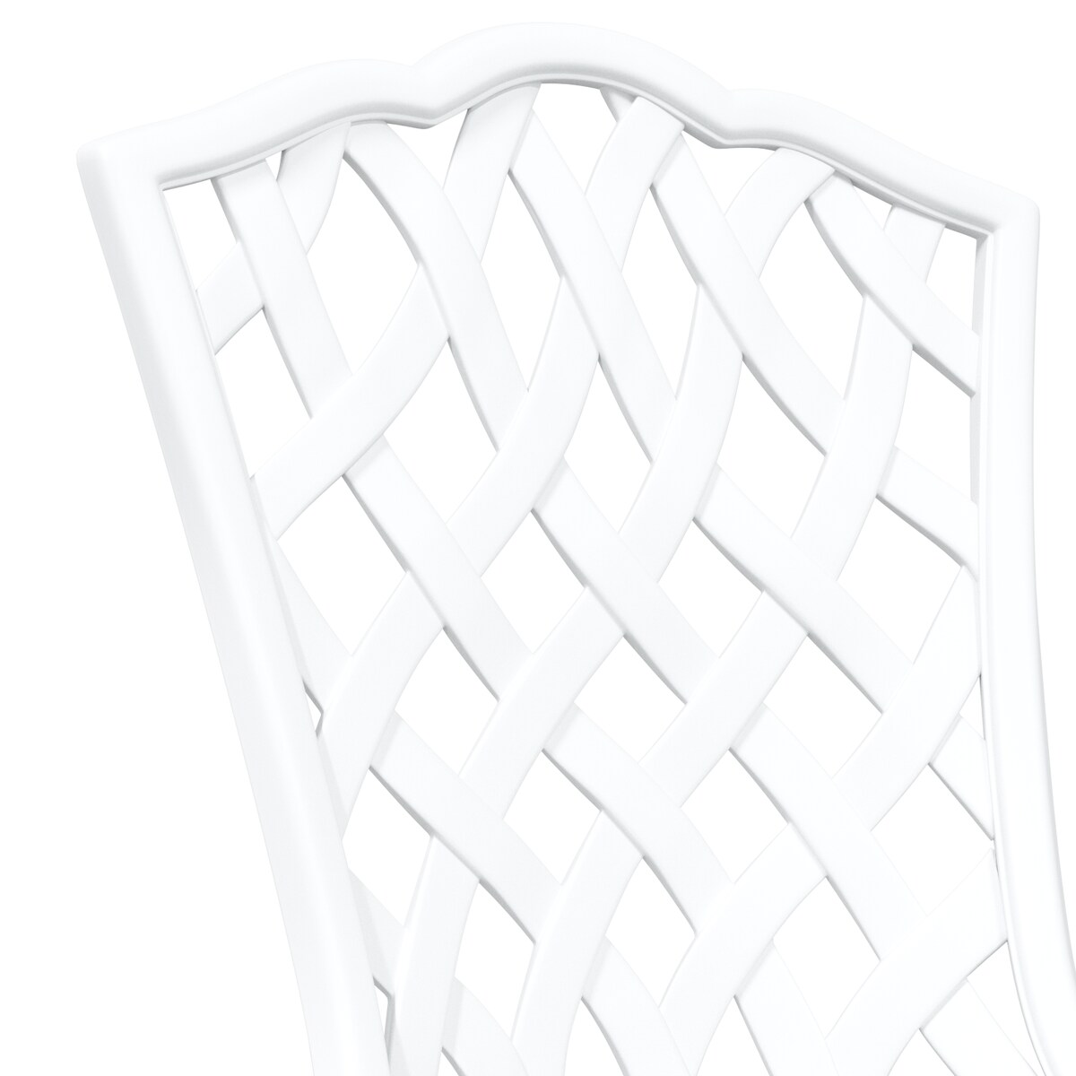 Krzesła ogrodowe vidaXL 2 szt. Białe z odlewanego aluminium