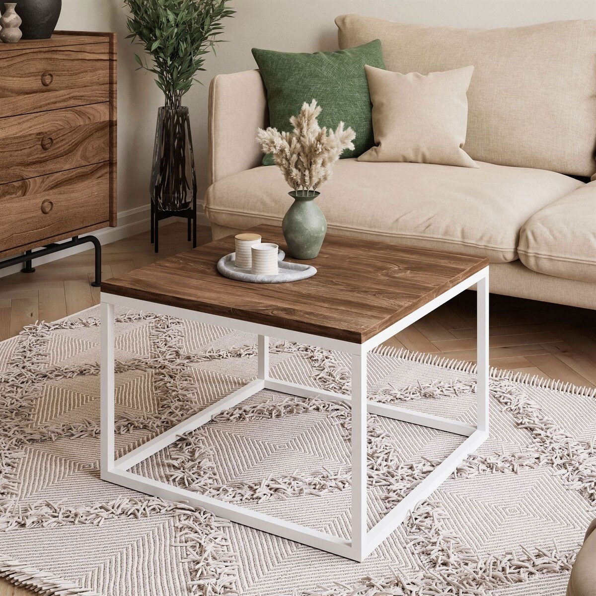 Stolik kawowy YOSHI biały dąb stirling