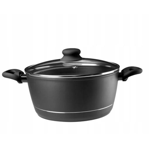 GARNEK 26 cm 5,5 L ROYAL GALICJA czarny indukcja pokrywka do gotowania