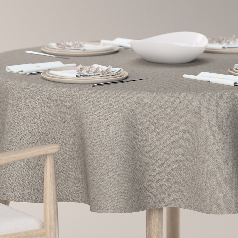 Obrus okrągły 130 x 130 cm grafit