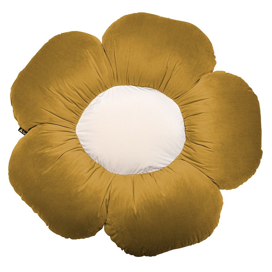 Poduszka kwiatek Mia II XXL, miodowy, 100 cm, Posh Velvet