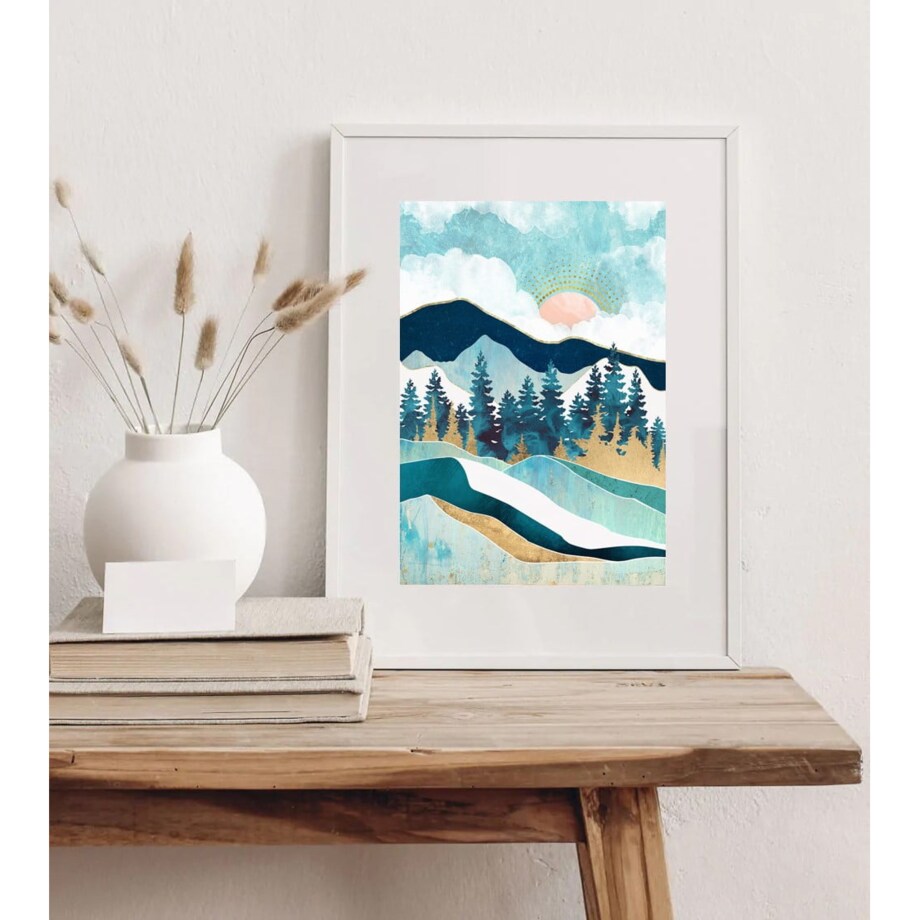 Poster Story, Plakat, Obraz - Abstrakcyjny Las w Górach No1, wymiary 50 x 70 cm