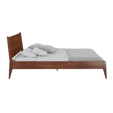 Łóżko drewniane bukowe Visby RADOM / 160x200 cm, kolor orzech