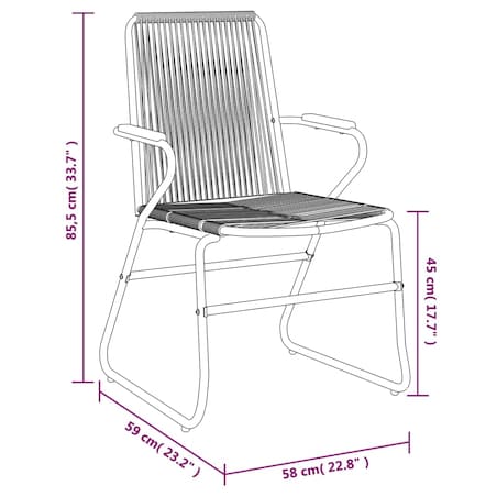 vidaXL 7-częściowy zestaw mebli ogrodowych, czarny, rattan PVC