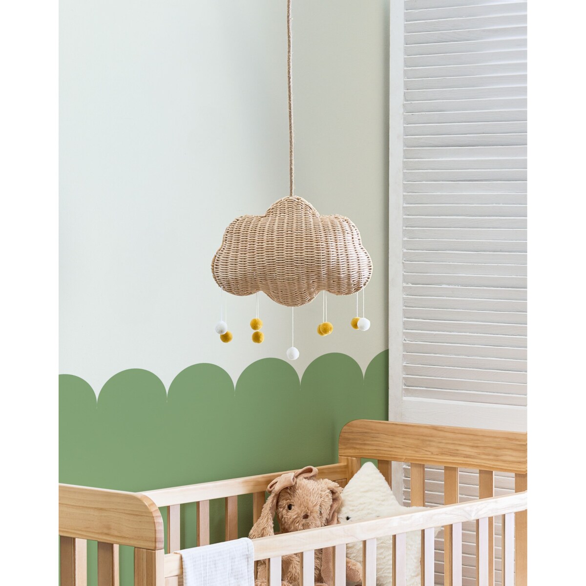 Lampa wisząca ONON Rattan Chmurka Naturalny