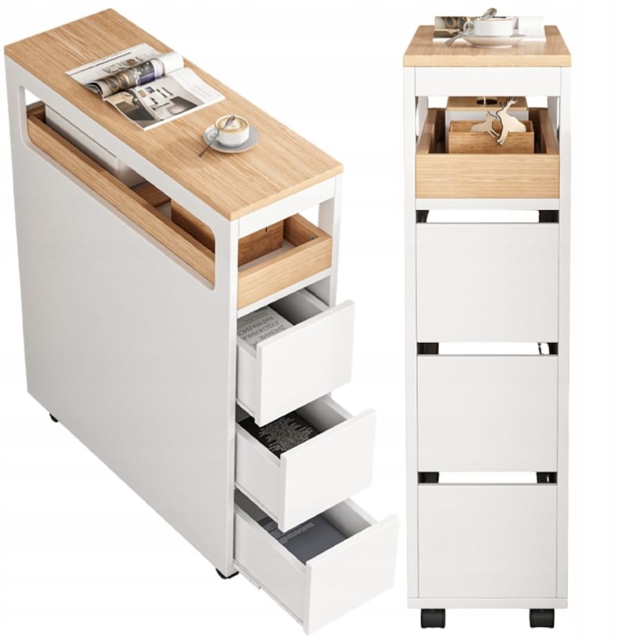 Szafka na kółkach na papier komoda łazienkowa regał szuflady loft salonu