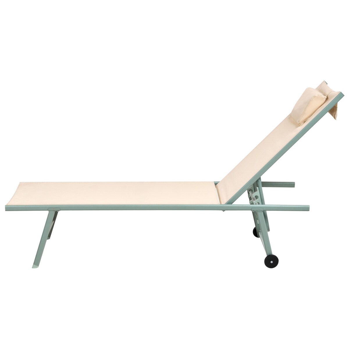 Zestaw 2 leżaków ogrodowych SORONI Rozkładany Metal Beżowy