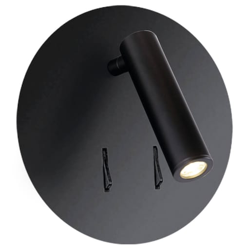 Ścienna lampa pokojowa Faro z włącznikiem czarna do holu