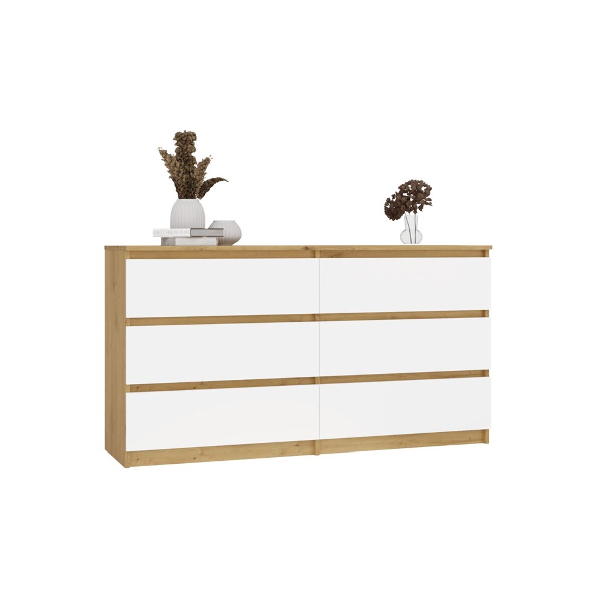 Komoda Malwa M6 140 Dąb Artisan Biały