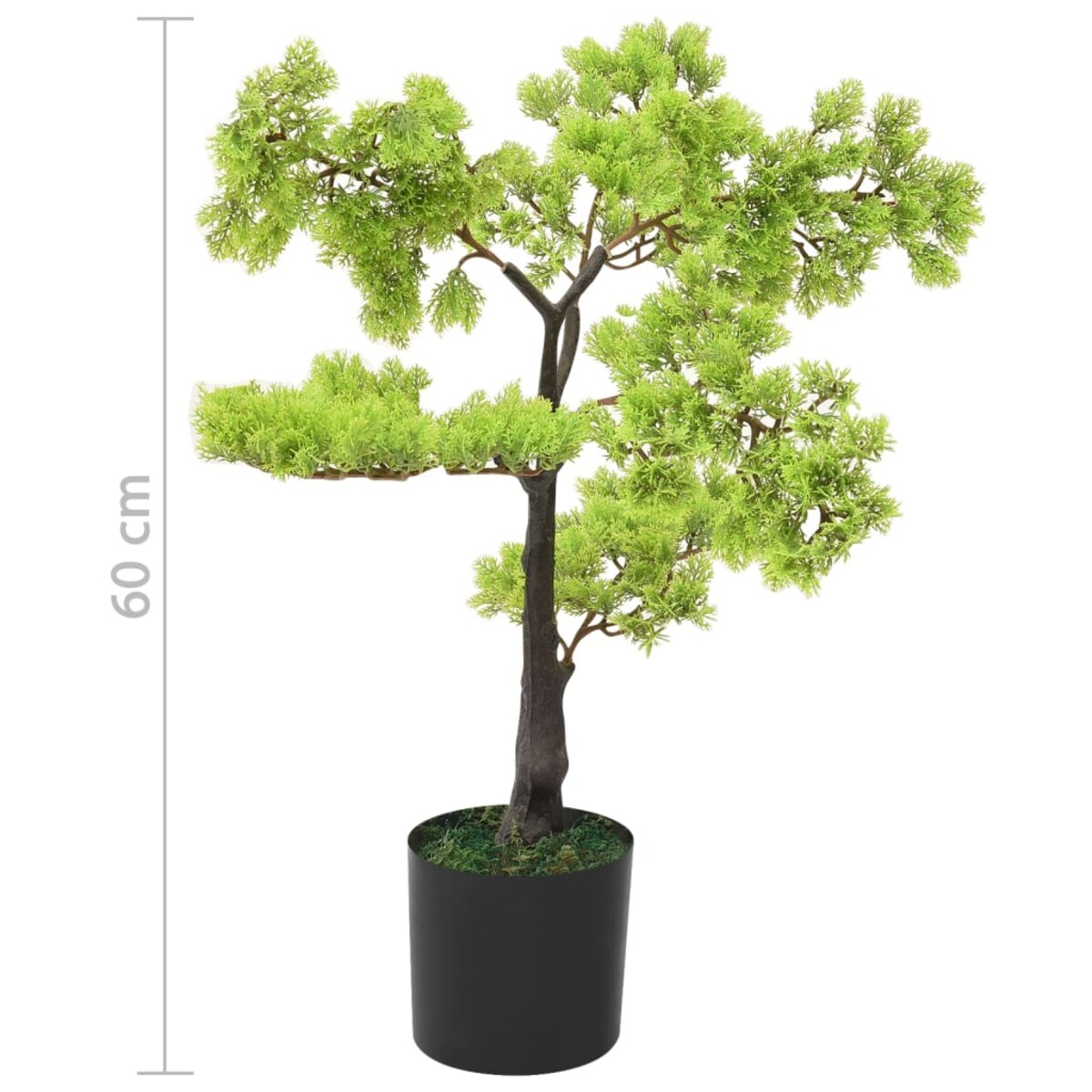 vidaXL Sztuczne bonsai z cyprysu, z doniczką, 60 cm, zielone