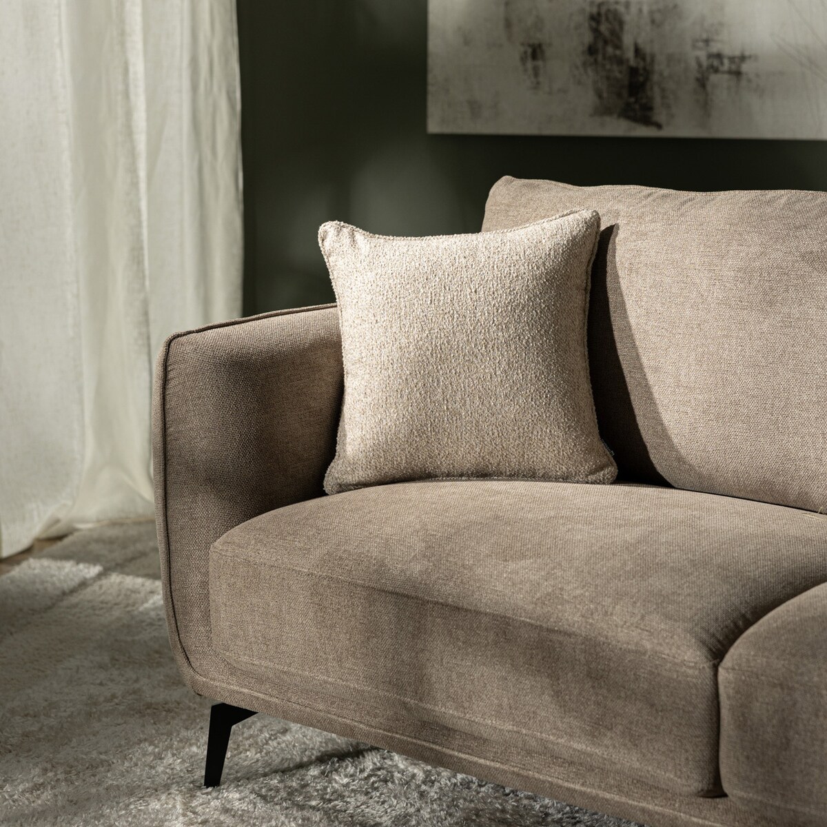 Poszewka Gabi na poduszkę 45x45 beżowy melanż