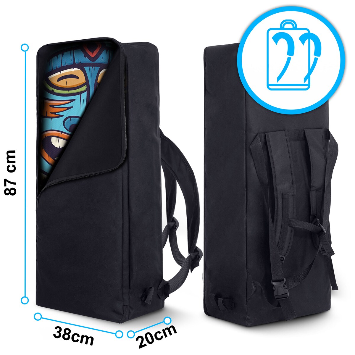 Deska SUP do pływania pompowana Paddle Aquasurf 275cm Soke ZESTAW