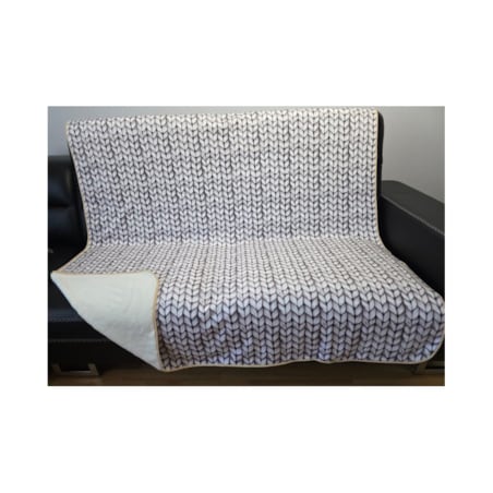 Narzuta drukowana 160x200 cm KNITT BEIGE