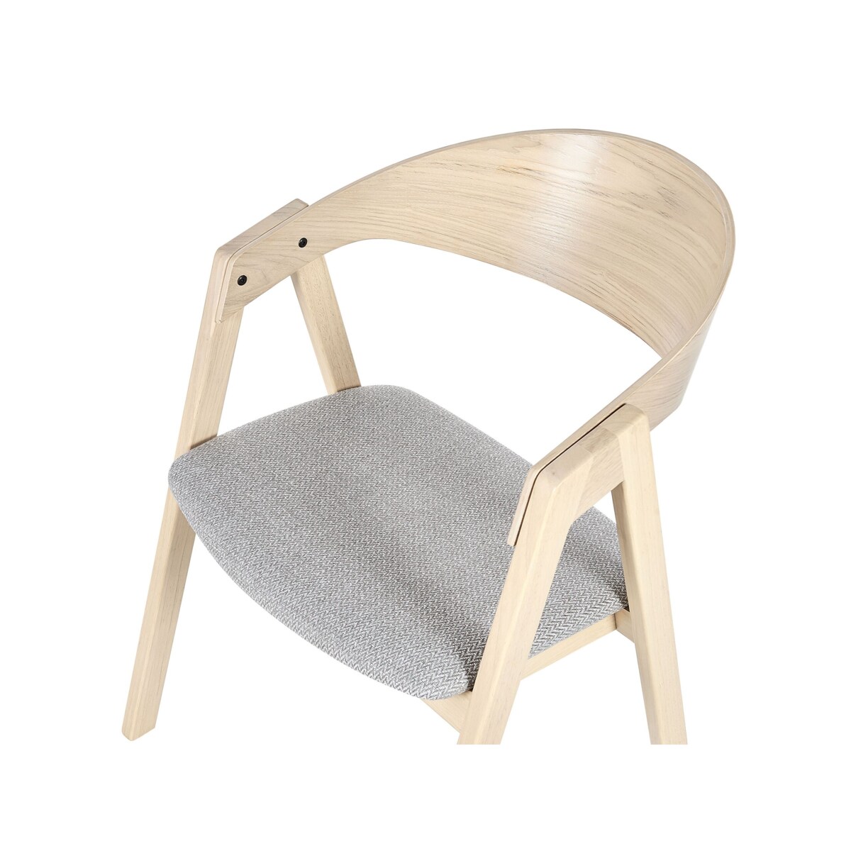 Zestaw 2 krzeseł do jadalni jasne drewno z szarym YUBA