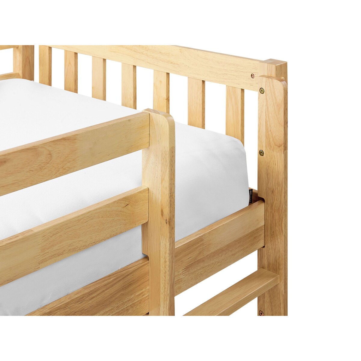 Łóżko dziecięce na antresoli drewniane 90 x 200 cm jasne PEIPIN