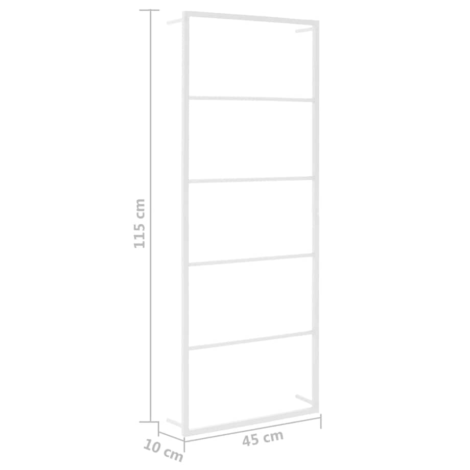 vidaXL Wieszak na ręczniki biały 45x10x115 cm stalowy