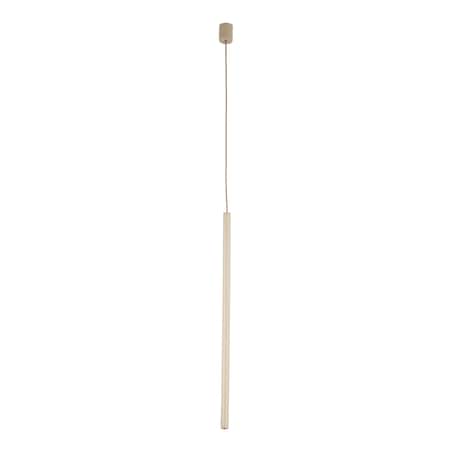 Lampa Wisząca Tk Lighting Ferro Sabia Beżowa Szampańśka Ryflowana Metalowa Tuba Sopel Rurka 75Cm 1Xg9