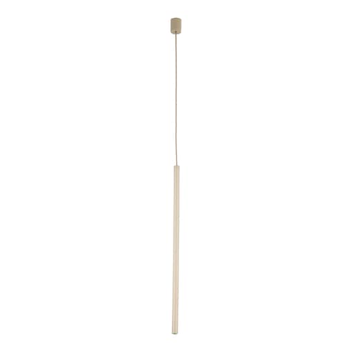 Lampa Wisząca Tk Lighting Ferro Sabia Beżowa Szampańśka Ryflowana Metalowa Tuba Sopel Rurka 75Cm 1Xg9