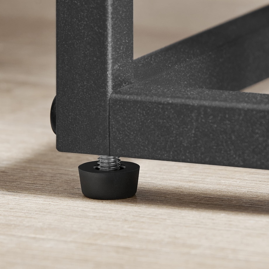 Regał Kwietnik 4 Półki 34X34X71 Cm Biały Marmur, Czarny