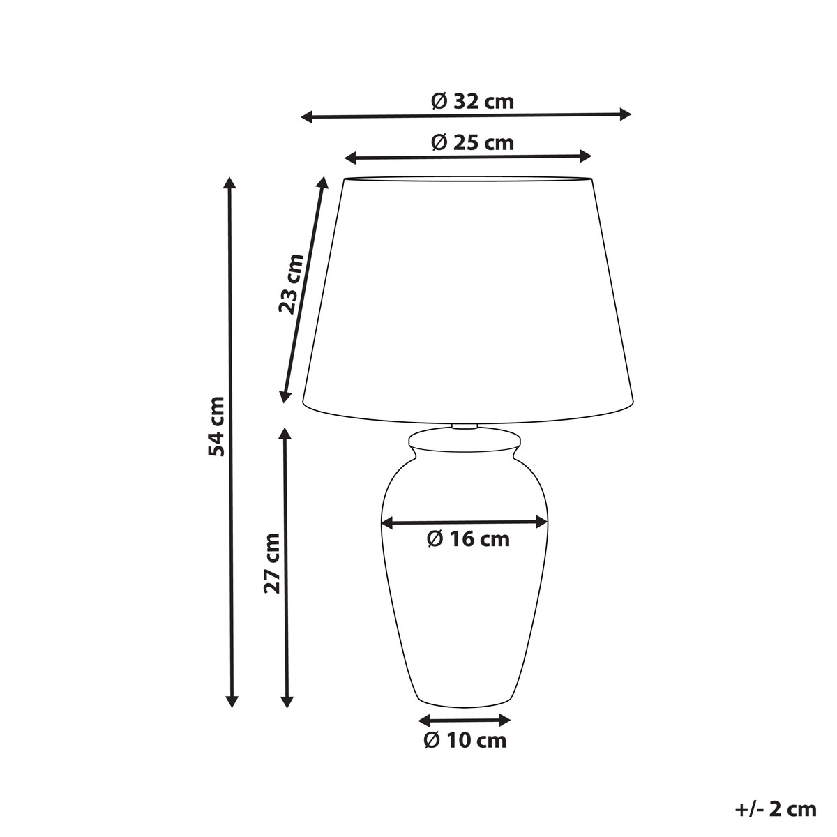 Lampa stołowa BELUSO Porcelana Biały/ niebieski