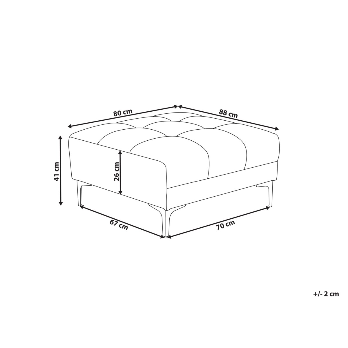 Otomana ALNES Boucle Biały