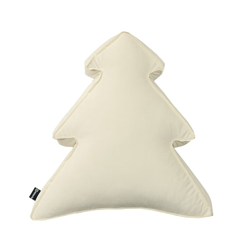 Poduszka Choinka 40x41 cm, śmietankowa biel, 40x41x8cm, Velvet
