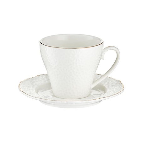 VILLA ITALIA Filiżanka porcelanowa 170 ml ze spodkiem LORETTA