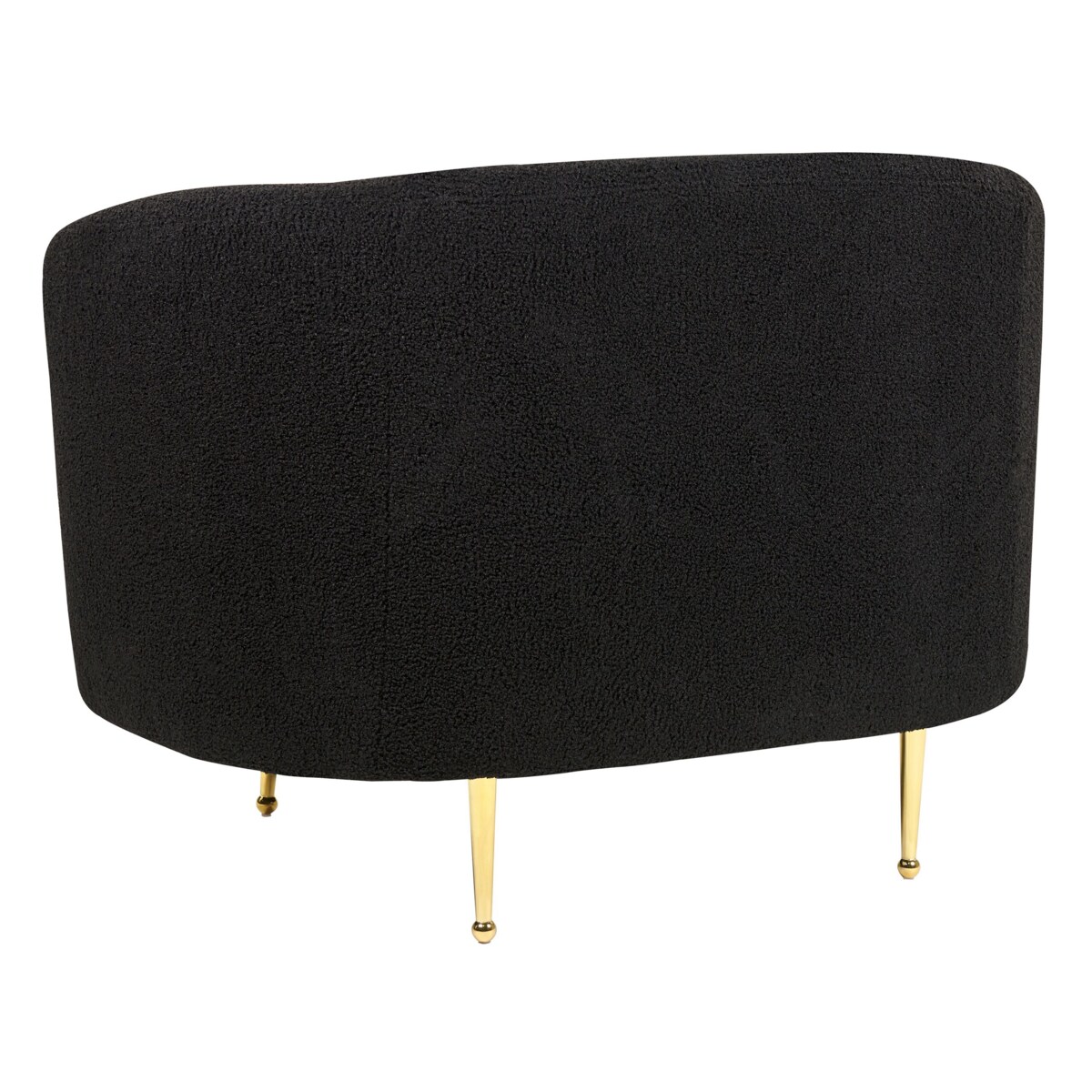 Komplet wypoczynkowy 3-osobowy boucle czarny LOEN