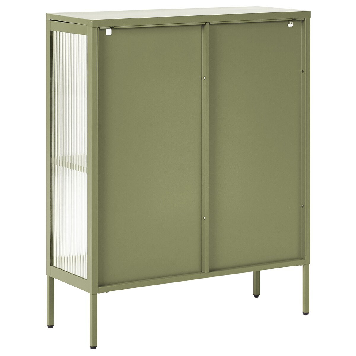 Szafka ze szklanymi drzwiami SARRE Metal 90 cm Zielony