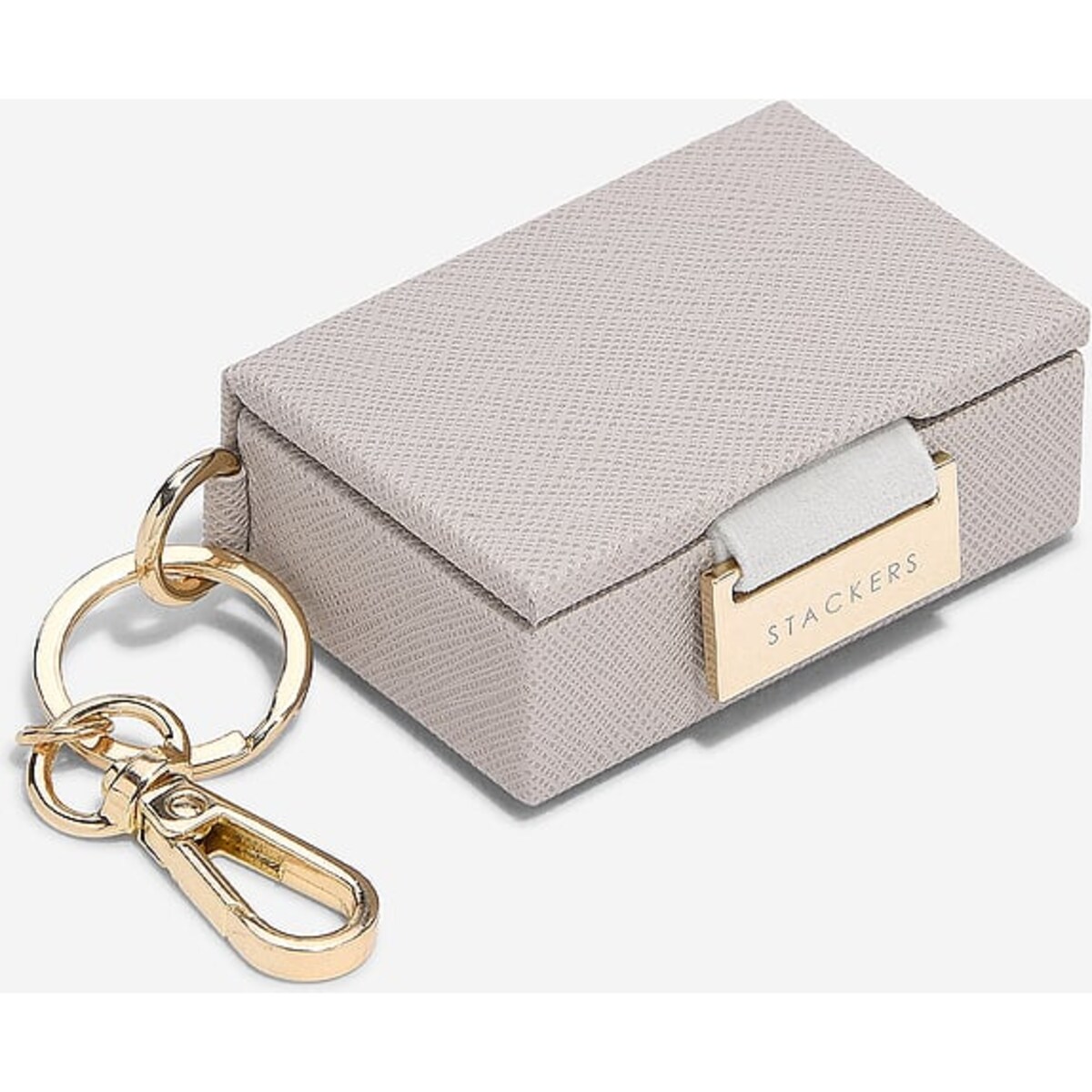 Brelok do kluczy Stackers Nano in Bauble szary w opakowaniu prezentowym