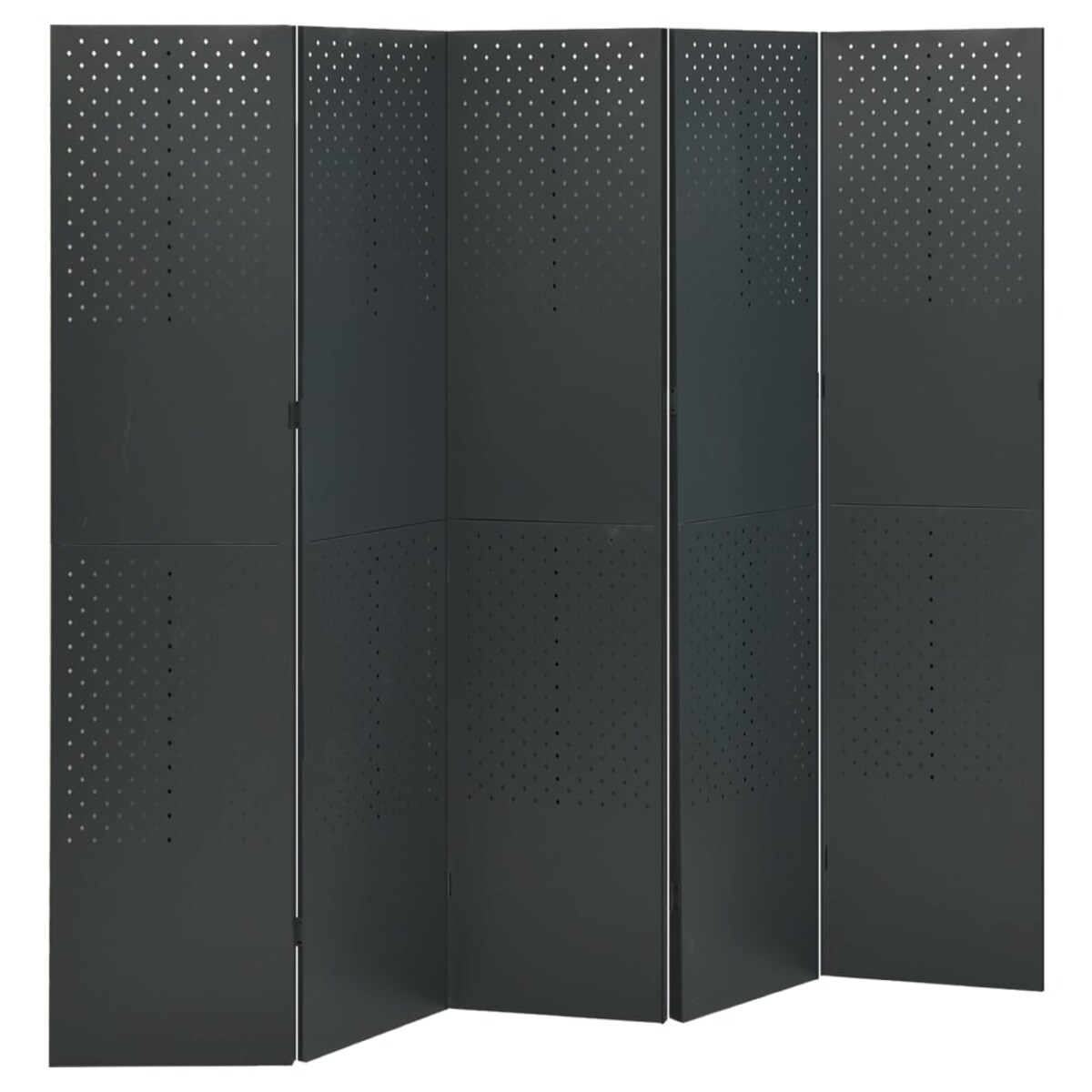 vidaXL Parawany 5-panelowe, 2 szt., antracytowe, 200x180 cm, stalowe