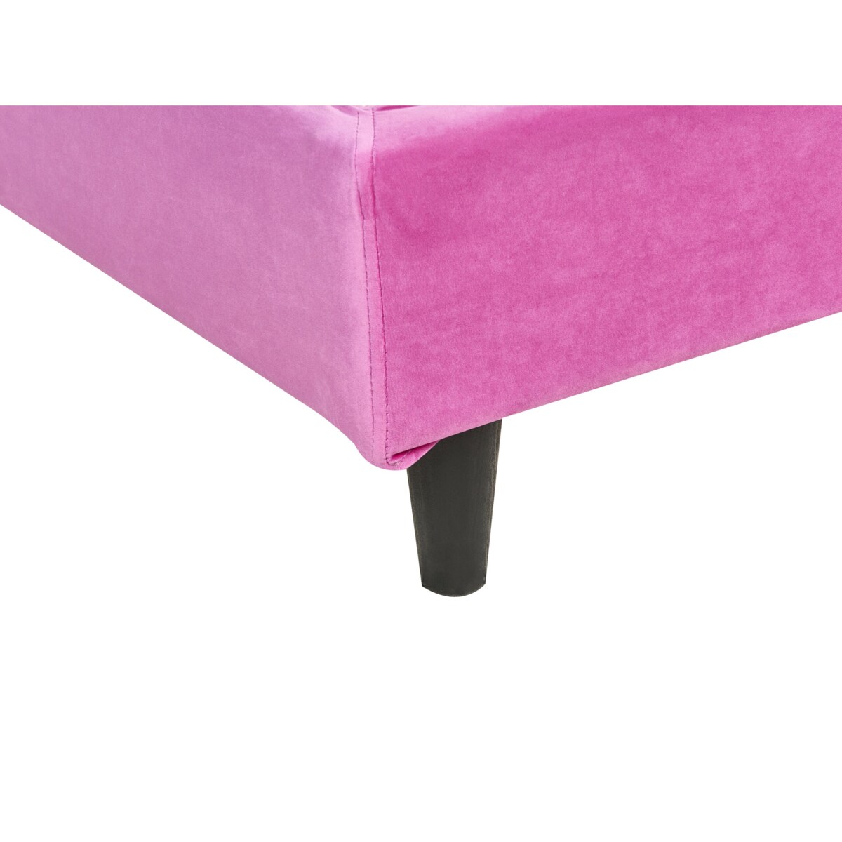 Łóżko welurowe 90 x 200 cm fuksjowe FITOU