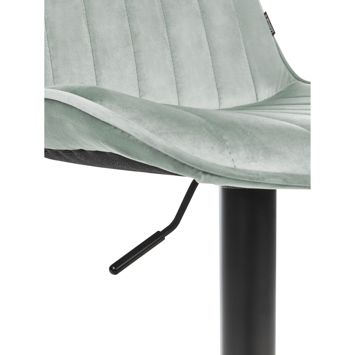 Zestaw 2 krzeseł barowych DUBROVNIK Welur Obrotowy Miętowy